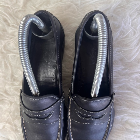 Salvatore Ferragamo Women’s Black Leather Penny Loafers Size 5.5 US - Picture 11 of 14